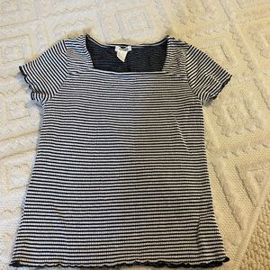 Black and White Striped Baby Tee - Size L in Kids , XSmall in Women’s